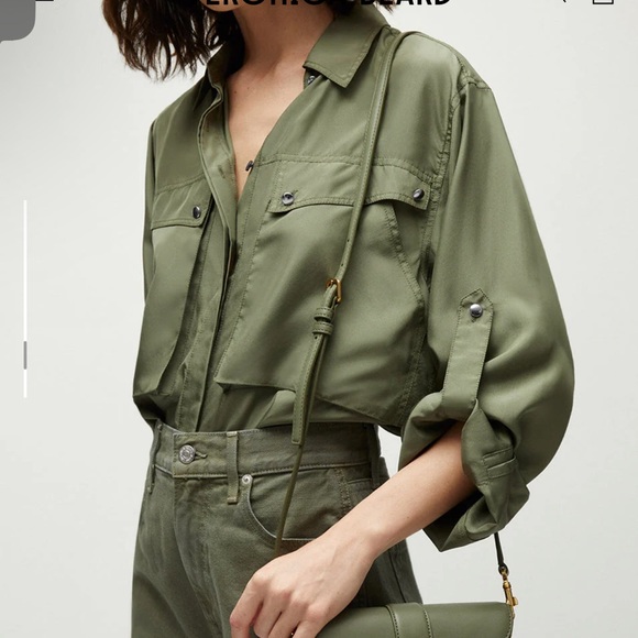 Veronica Beard Jada silk button down top - Picture 6 of 8